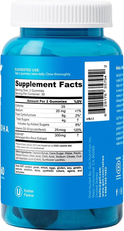 Goli Ashwagandha & Vitamin D Gummy