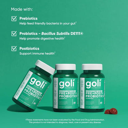 Goli 3-in-1 Gut Wellness Gummies™